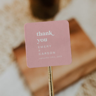 Été rétro   Sticker préféré en Merci rose vif