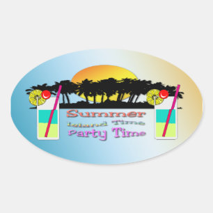 Été - Sticker pour l'heure de fête
