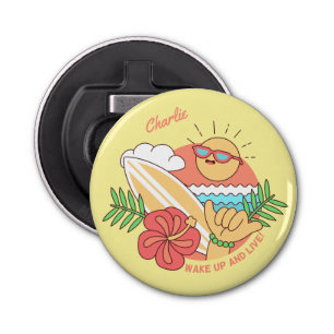 Été Surfer nom personnalisé ouvre-bouteille