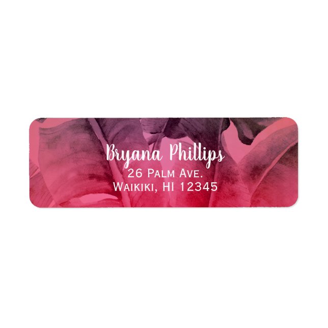 Été Tropical Rose Feuilles de Palmier Fête Luau (Devant)