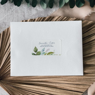 Été vert Étiquettes de adresse RSVP
