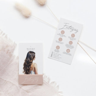 Étendeurs de cheveux foncés Soin Hang Tag Card