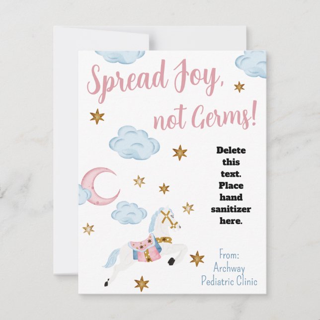 Étendre Joie Non Germs Enfants Sanitizer Carte Cad (Devant)