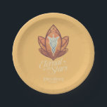 Eternal as the Stars Evenstar Graphic Paper Plate<br><div class="desc">Celebrate the timeless romance between Arwen and Aragorn with this elegant Lord of the Rings™ Evenstar design. Featuring a beautifully stylized Evenstar motif with delicate, flowing linework and warm autumnal tones, the artwork represents love and hope. Below, the phrase “Eternal as the Stars” adds a poetic touch, capturing the everlasting...</div>