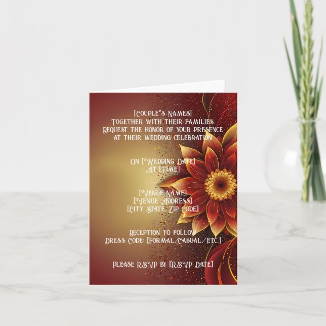 Eternal Bloom: A Timeless Celebration of Love Invitation (Front)