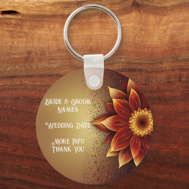 Eternal Bloom: A Timeless Celebration of Love Keychain (Front)
