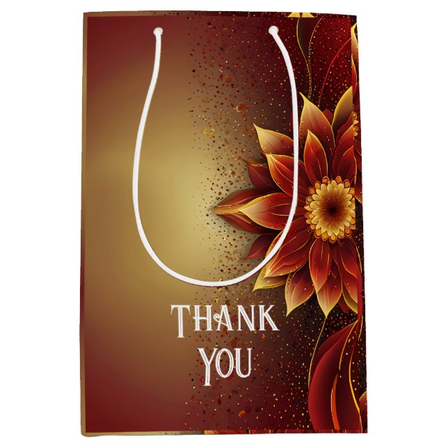 Eternal Bloom: A Timeless Celebration of Love Medium Gift Bag (Front)