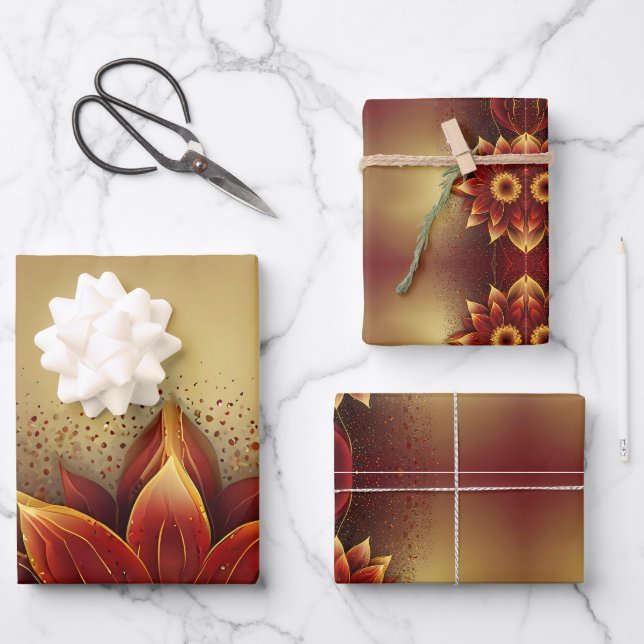 Eternal Bloom: A Timeless Celebration of Love Wrapping Paper Sheet (Front)