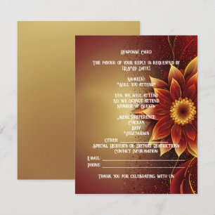 Eternal Bloom:Timeless Celebration of Love  RSVP Card