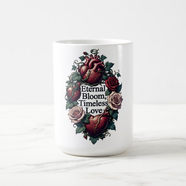 Eternal Bloom Timeless Love Entwined Hearts T-Shir Coffee Mug (Center)