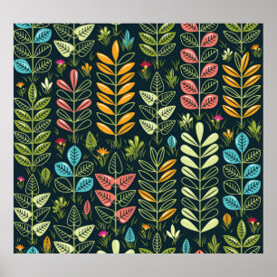Eternal Blooms: Hand-Drawn Floral Elegance Poster