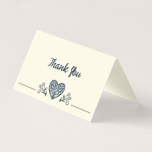 Eternal Blooms Wedding Thank You Cards (Front)