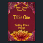 Eternal Blossoms: A Celebration of Love Table Number<br><div class="desc">"Eternal Blossoms: A Celebration of Love" Wedding Collection Introducing the Eternal Blossoms Wedding Collection, a beautifully crafted invitation set designed to celebrate love and elegance. The design features intricate floral motifs, blending vibrant shades of deep magenta, pink, and gold to create a luxurious and timeless feel. Perfect for couples who...</div>