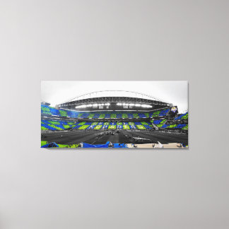 Eternal Blue Forever Green 3 Panel Cup Final Tifo Canvas Print