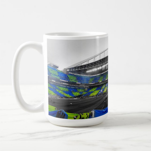 Eternal Blue Forever Green Cup Final Tifo 15oz Mug (Left)