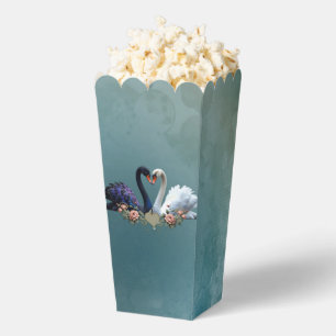 Eternal Bond, Black and White Swans in Love.  Favor Box