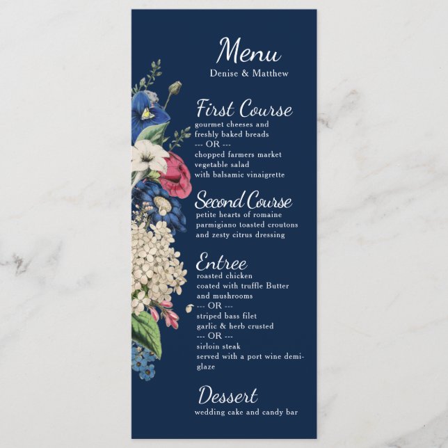 Eternal Collection in Polar Night Blue  Menu (Front)