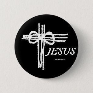 Eternal Cross/JESUS 2 Inch Round Button