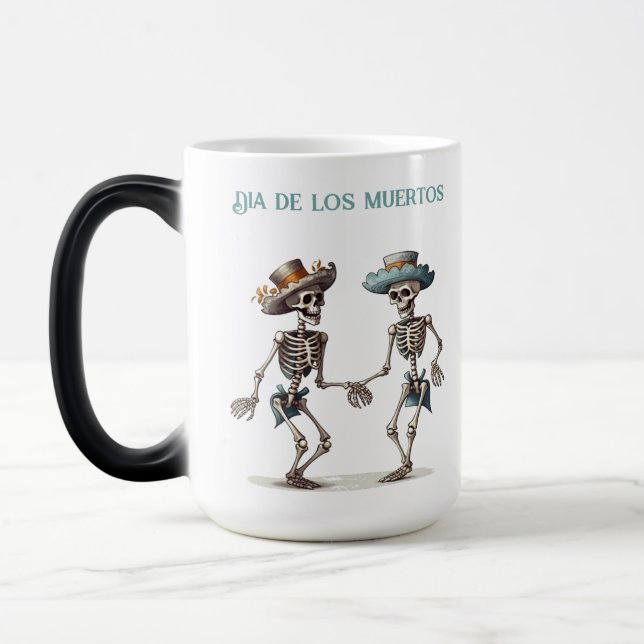 Eternal Dance Dia de los Muertos Calaveras Magic Mug (Left)