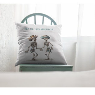 Eternal Dance Dia de los Muertos Calaveras Throw Pillow