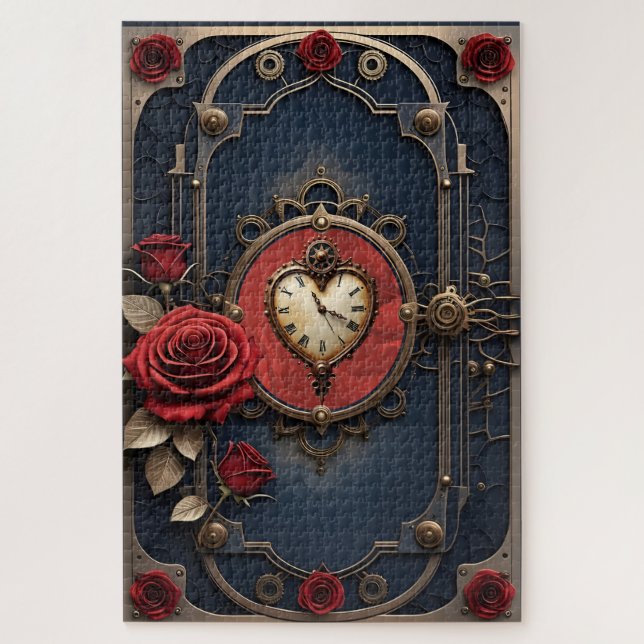 Eternal Elegance – Clockwork Heart Jigsaw Puzzle (Vertical)