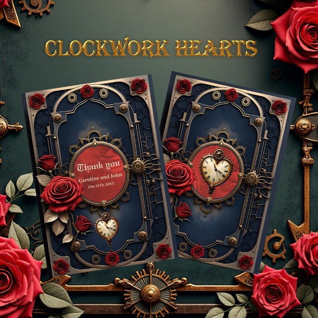Eternal Elegance – Clockwork Heart. Thank You Card (Creator Uploaded)