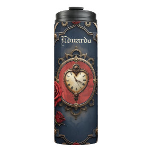 Eternal Elegance – Clockwork Heart Thermal Tumbler