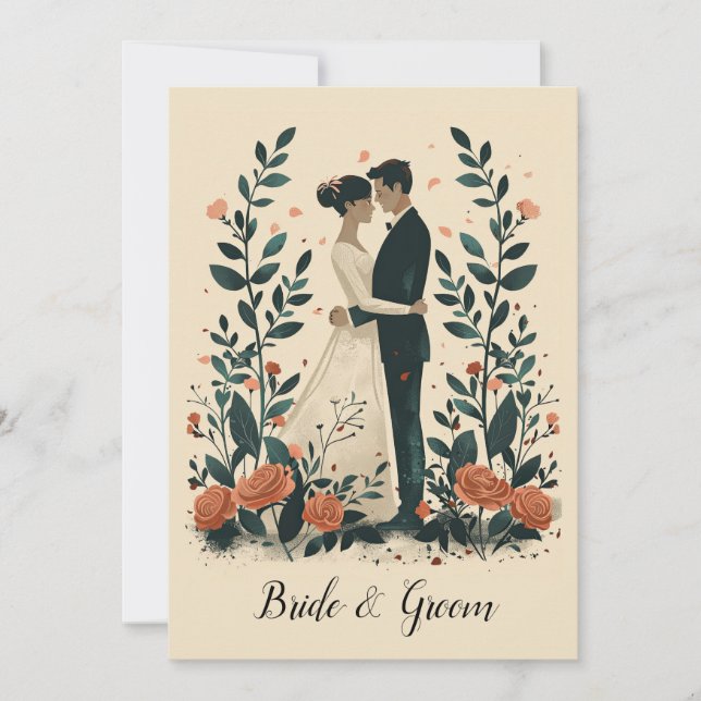 Eternal Embrace Wedding Invitation (Front)