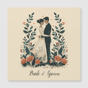 Eternal Embrace Wedding Magnetic Invitation