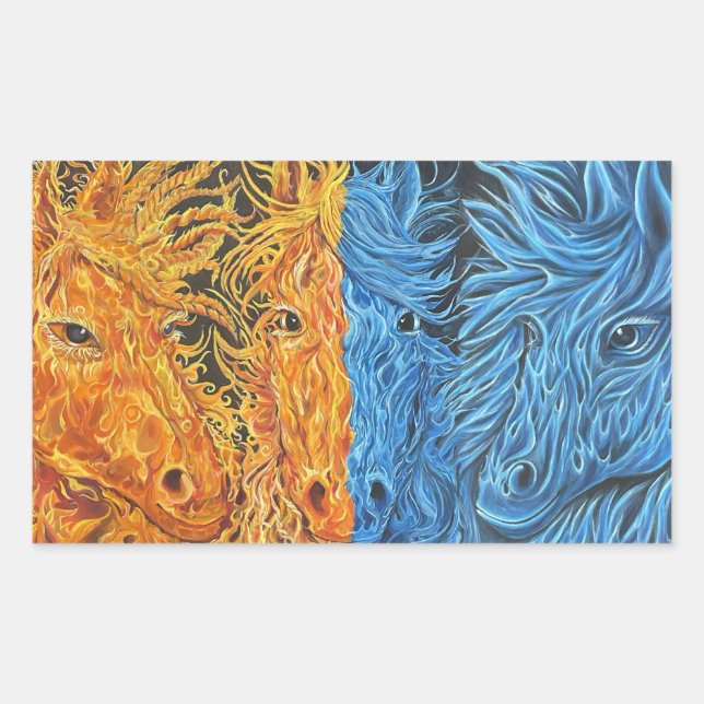 Eternal Equilibrium-Horses-Twin Flames Sticker (Front)