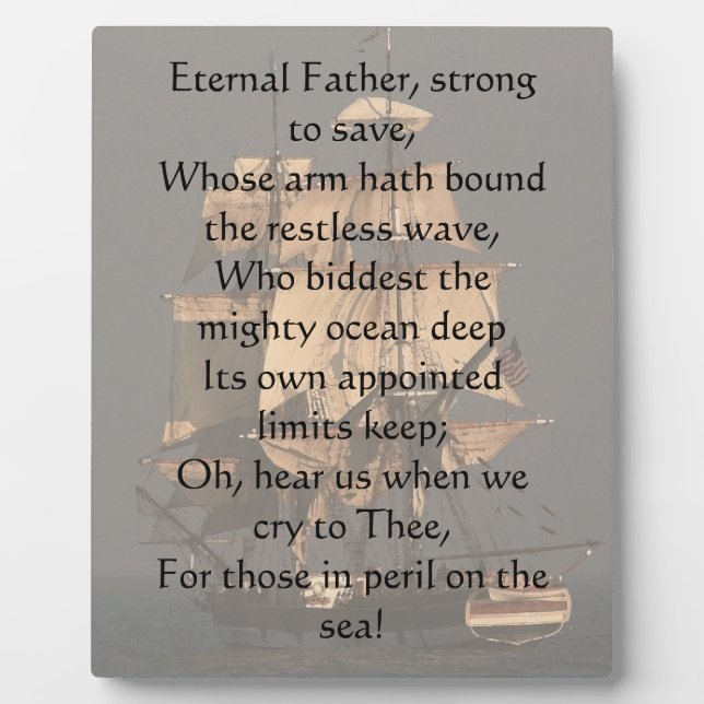 Eternal Father Strong to Save Plaque (Front)
