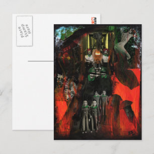 Eternal Flame Mix Media Goth Horror Surreal Art Postcard