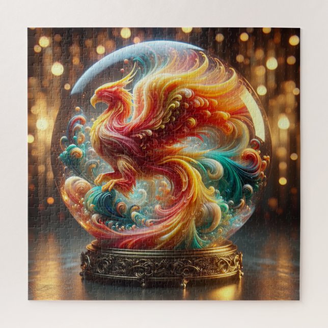 Eternal Flame: The Phoenix Sphere Jigsaw Puzzle (Vertical)