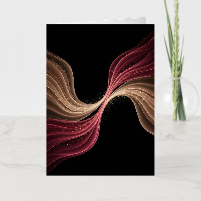 Eternal Flow of Love — Abstract Romantic Art Foil Greeting Card (Front)