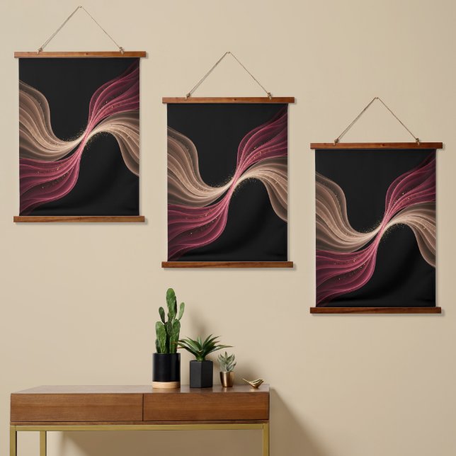 Eternal Flow of Love — Abstract Romantic Art Hanging Tapestry (Asymmetrical)