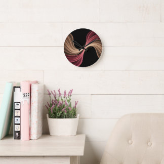 Eternal Flow of Love — Abstract Romantic Art Round Clock