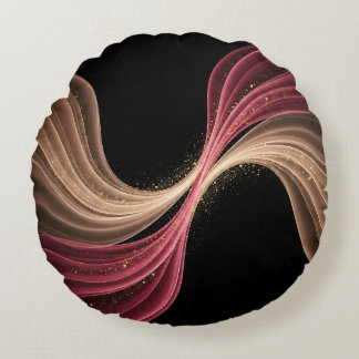 Eternal Flow of Love — Abstract Romantic Art Round Pillow