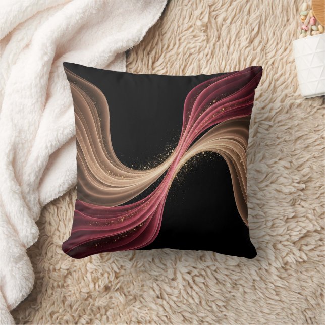 Eternal Flow of Love — Abstract Romantic Art Throw Pillow (Blanket)