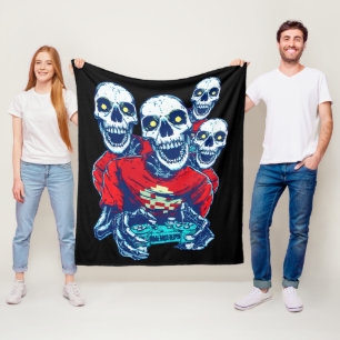 Eternal Gaming Brotherhood: The Red Gamer Skeleton Fleece Blanket