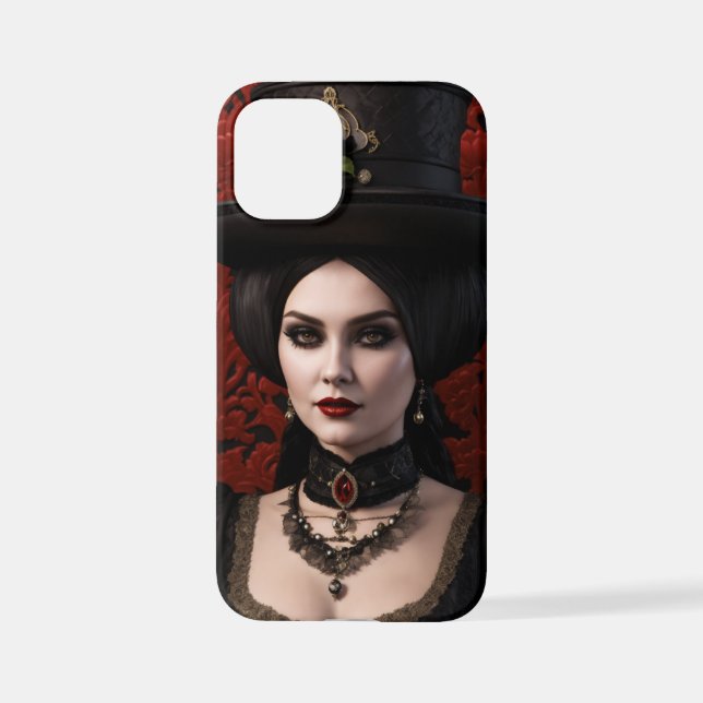 Eternal Gothic: Wednesday Addams as Spades's Queen iPhone Case (Back)