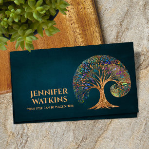 Eternal Growth - Golden Ratio Spiral Tree Business Card
