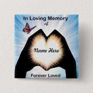Eternal Hand Heart 2 Inch Square Button