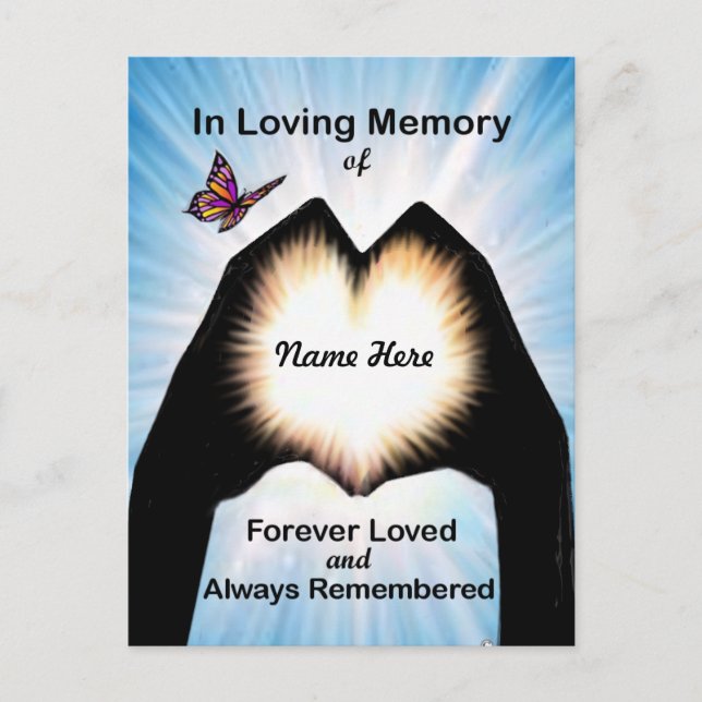 Eternal Hand Heart Postcard (Front)