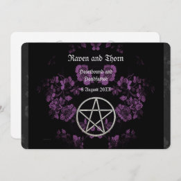 Eternal Handfasting/Wedding Pentacle Lavender Ste Invitation