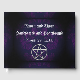 Eternal Handfasting/Wedding Pentacle Purple Suite Guest Book