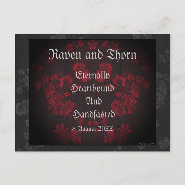 Eternal Handfasting/Wedding Suite Invitation Postcard (Front)