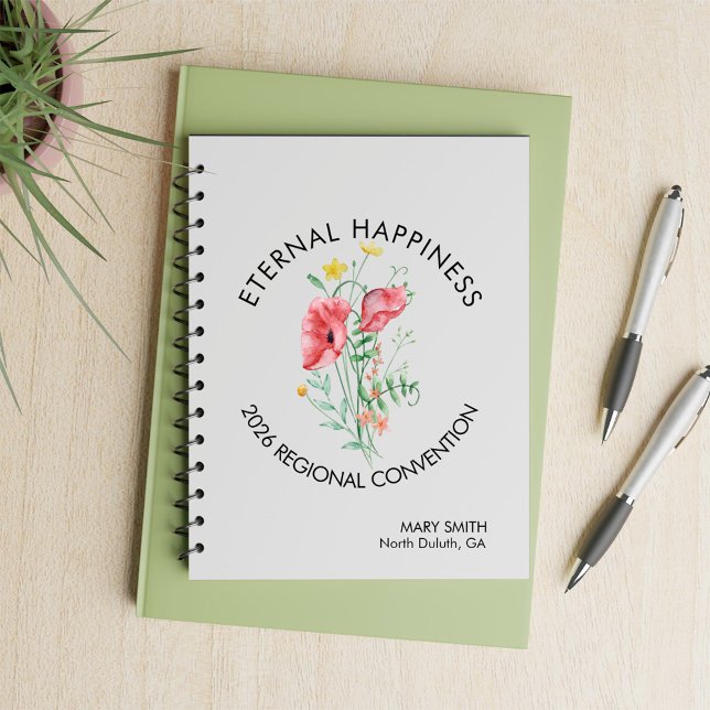 Eternal Happiness 2026 Convention with Flowers Notebook (Creator Uploaded)