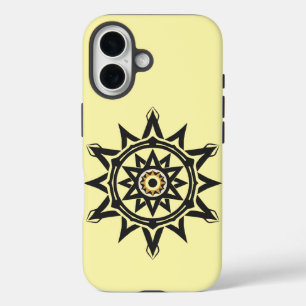 Eternal Harmony Mandala — Divine Geometry in Gold iPhone 16 Case