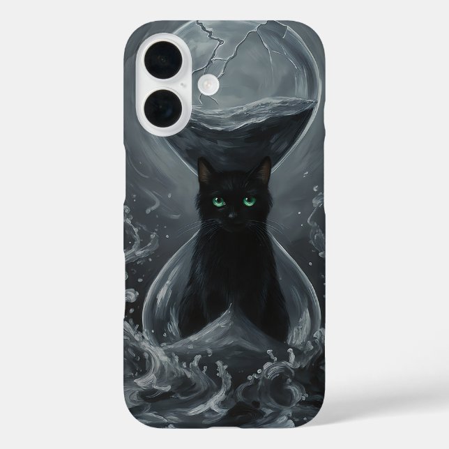 Eternal Hourglass: The Black Cat of Time Case-Mate iPhone Case (Back)