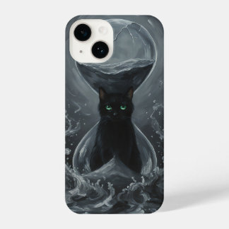 Eternal Hourglass: The Black Cat of Time iPhone 14 Case